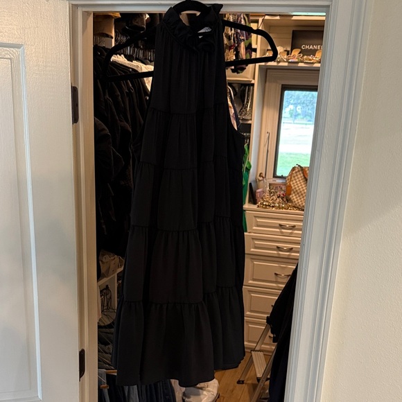 RHODE Black Ruffled Dress - Picture 1 of 3